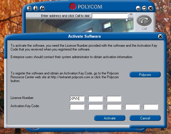 Polycom Activation Key Code